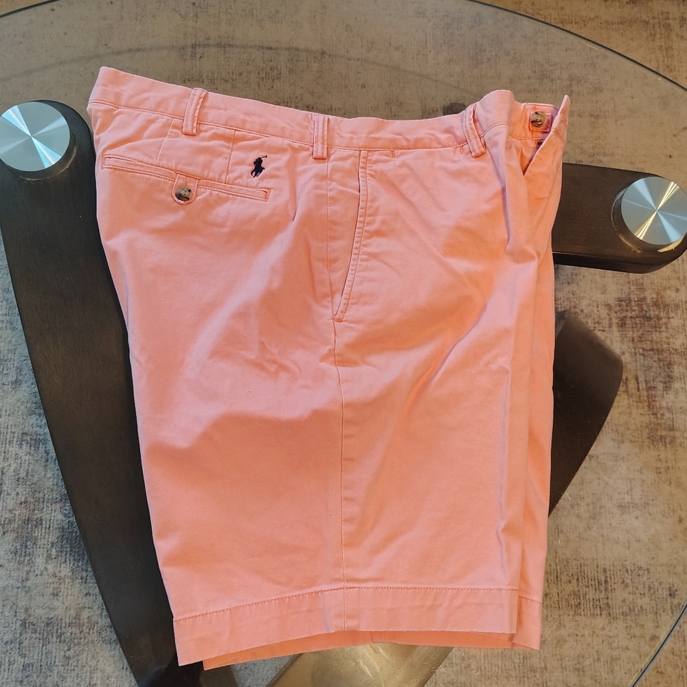 Men's Light Pink Polo  Shorts - Picture 4 of 6